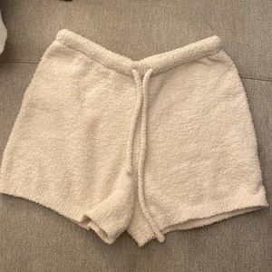 Beige Botany Boutique Fuzzy Teddy Shorts